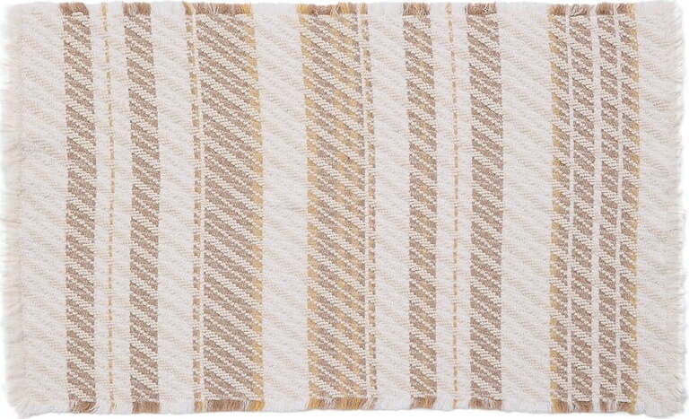 Hnědá/béžová koupelnová předložka 50x70 cm Milda – Kave Home