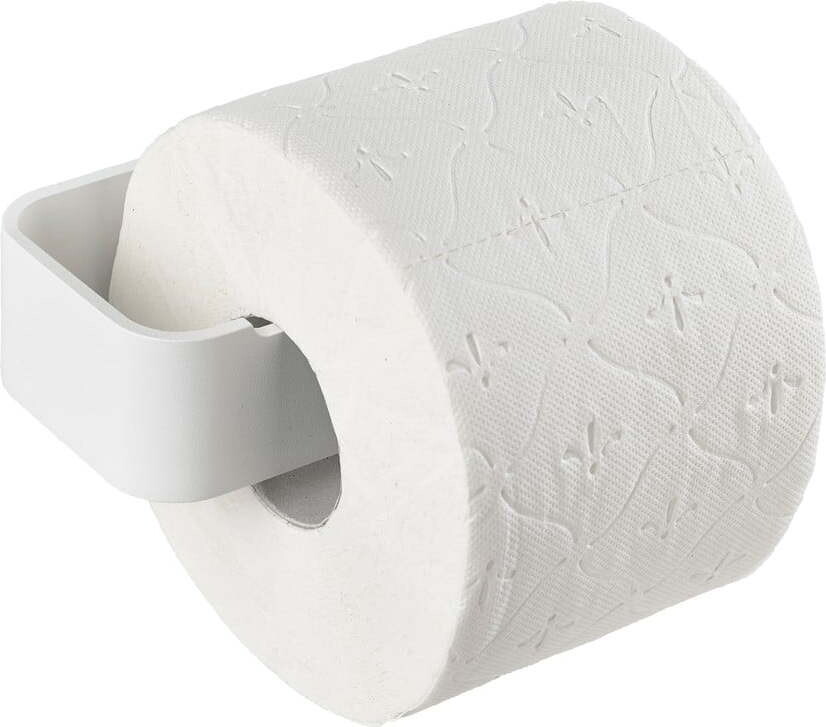 Bílý nástěnný kovový držák na toaletní papír Ume – Zone
