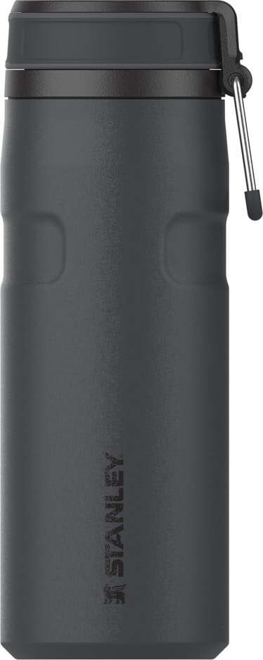Černá termoska 470 ml The IceFlow™ Bottle Twist Flip Black – Stanley