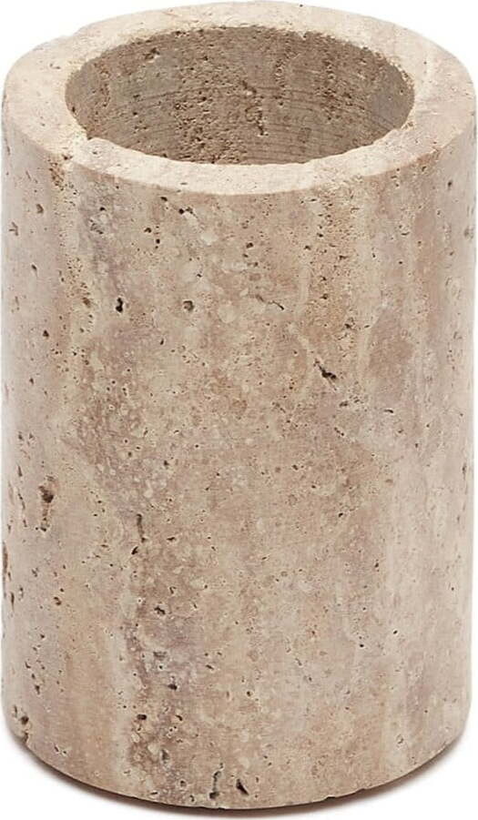 Béžový kamenný kelímek na zubní kartáčky Macre – Kave Home