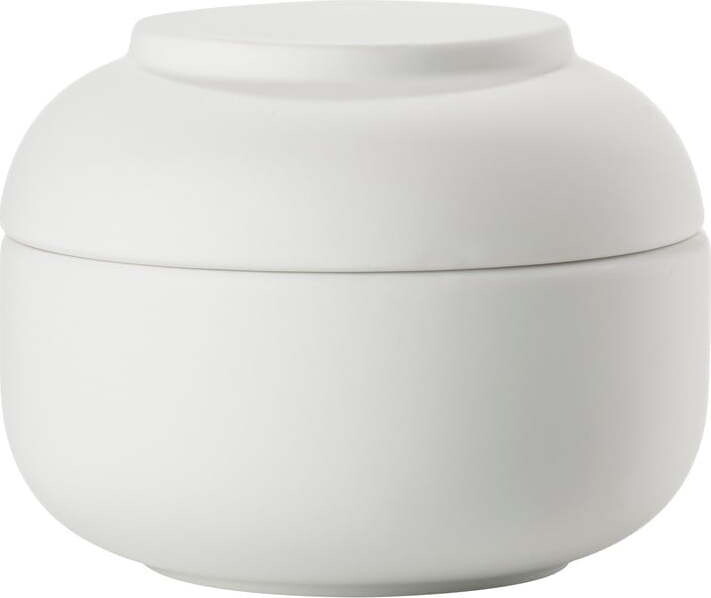 Bílý kameninový koupelnový organizér na vatové tampony Sensu – Zone