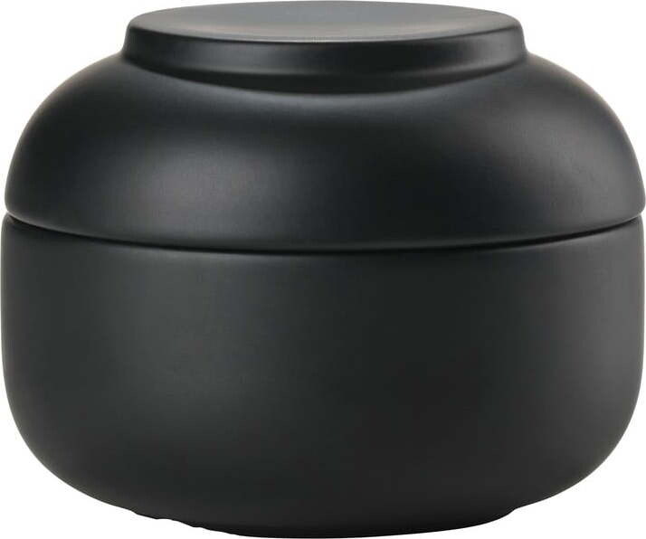 Černý kameninový koupelnový organizér na vatové tampony Sensu – Zone