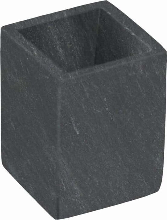 Tmavě šedý mramorový kelímek na zubní kartáčky Aixa – Kave Home