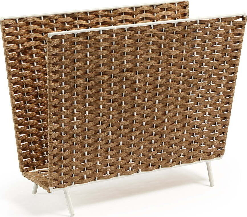 Stojan na časopisy z umělého ratanu Shibori – Kave Home