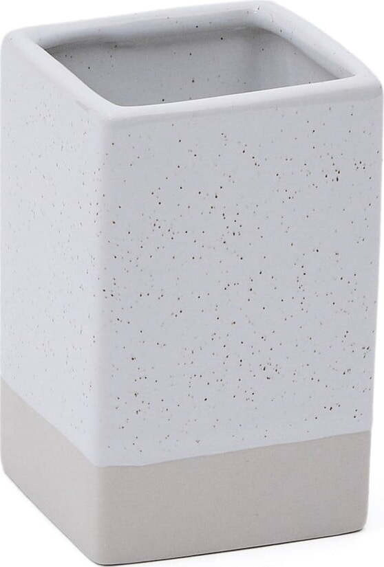 Krémový keramický kelímek na zubní kartáčky Careli – Kave Home