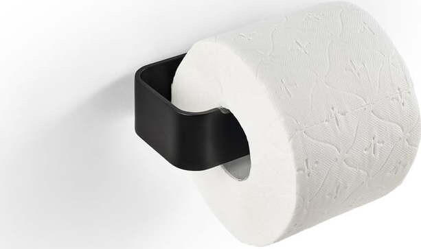 Černý nástěnný kovový držák na toaletní papír Ume – Zone