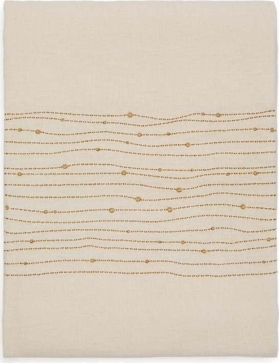 Ubrus s příměsí lnu 150x250 cm Flia – Kave Home