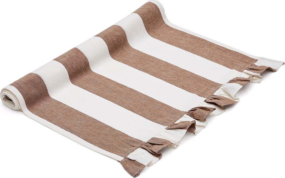 Běhoun na stůl s příměsí lnu 50x150 cm Maura – Kave Home