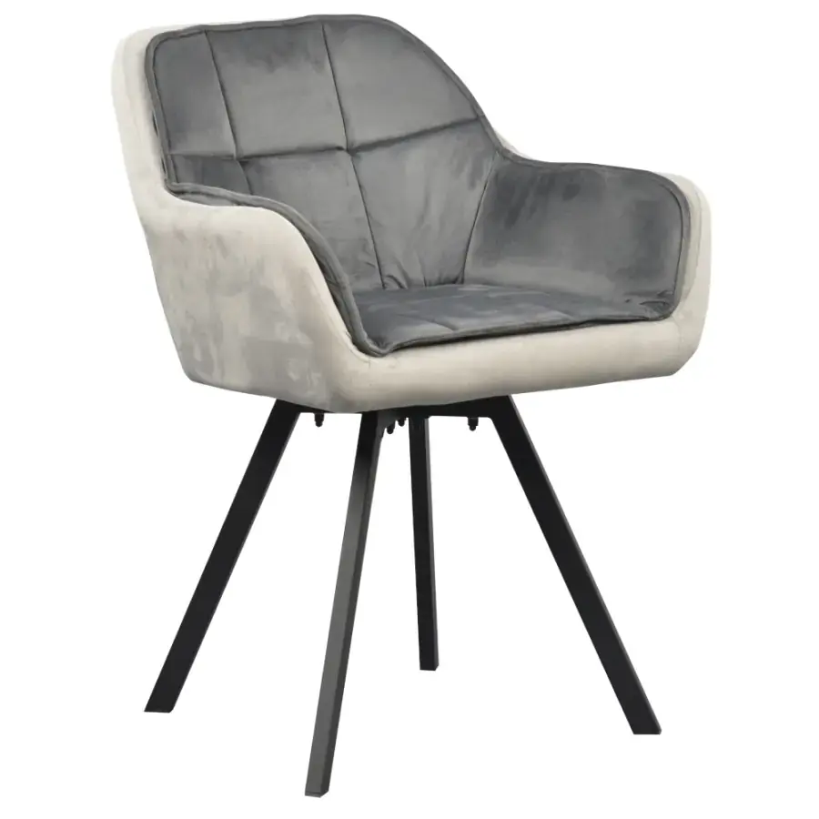 Tempo Kondela Otočné jídelní křeslo FLER, šedá