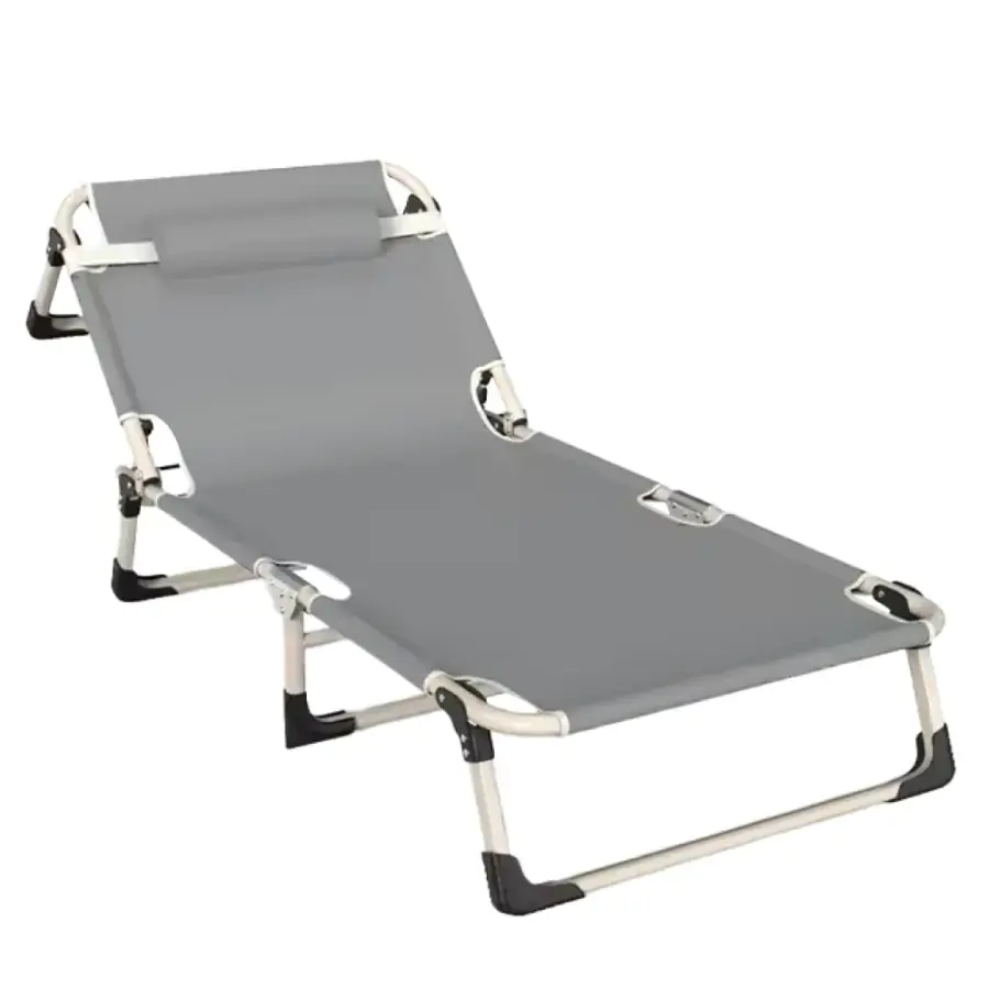 Tempo Kondela Zahradní lehátko BOVRY, šedá