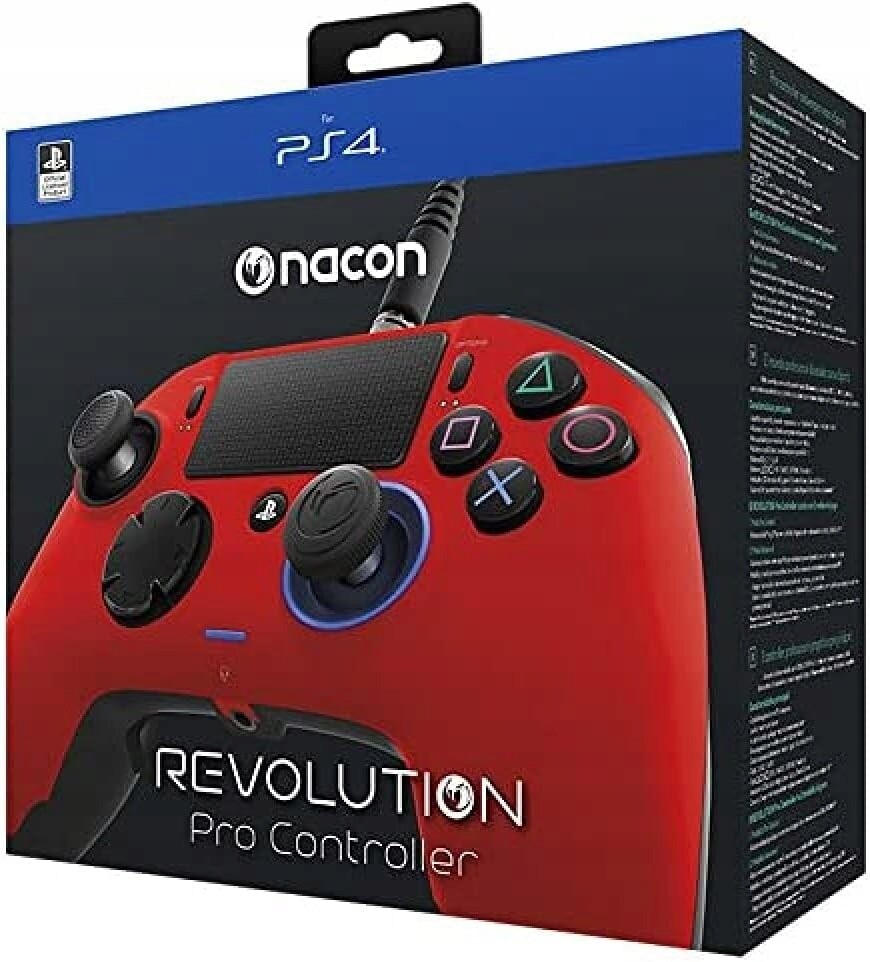 Drátový Ovladač Ovladač Nacon Revolution Pro PS4 Červený Bigben