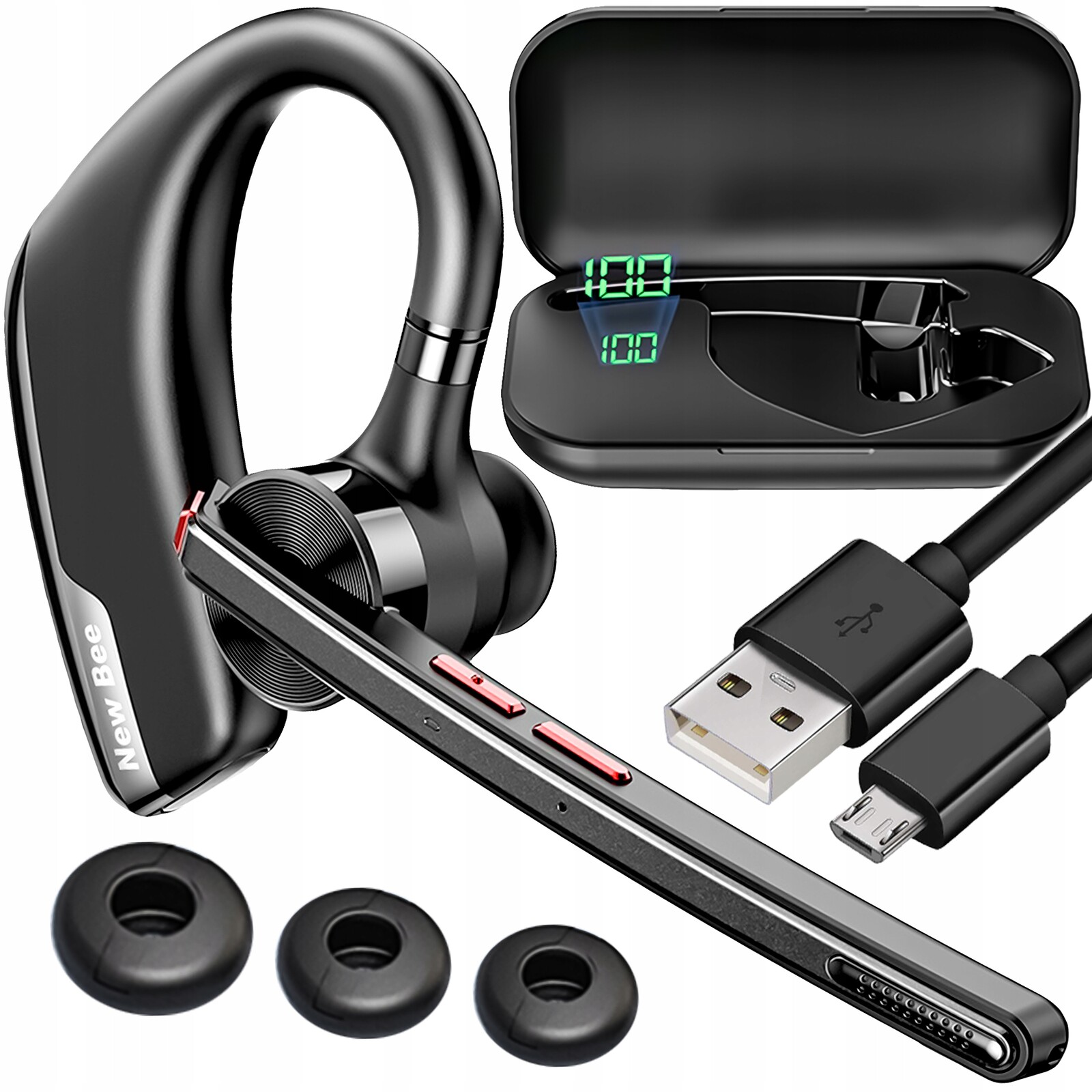 Bluetooth 5.2 sluchátka pro řidiče Bezdrátová CVC pro telefon