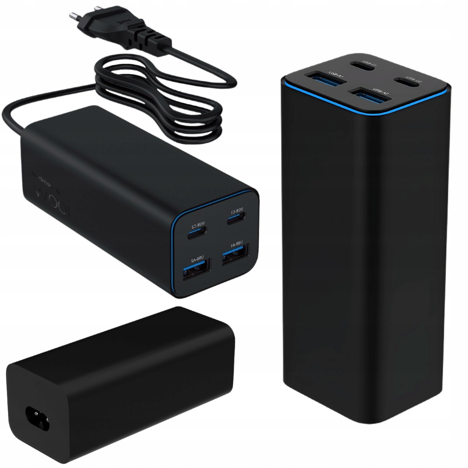 Rychlá Usb nabíječka Power Delivery 2x Usb-c 2x Usb-a 100W Pd Qc 3.0 GaN