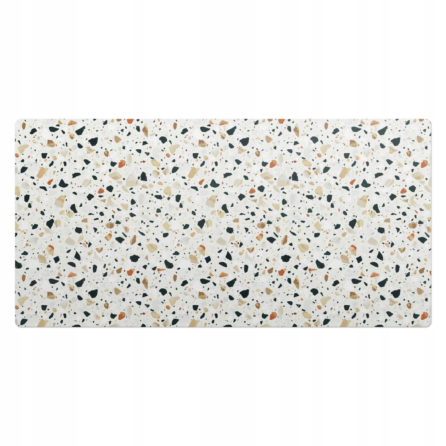 Herní podložka pod myš a klávesnici Terrazzo, klasický vzor, 100 x 50 cm