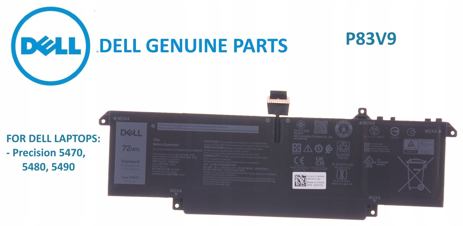 Originální Baterie Dell Precision 5470 5480 5490 P83V9 Nová