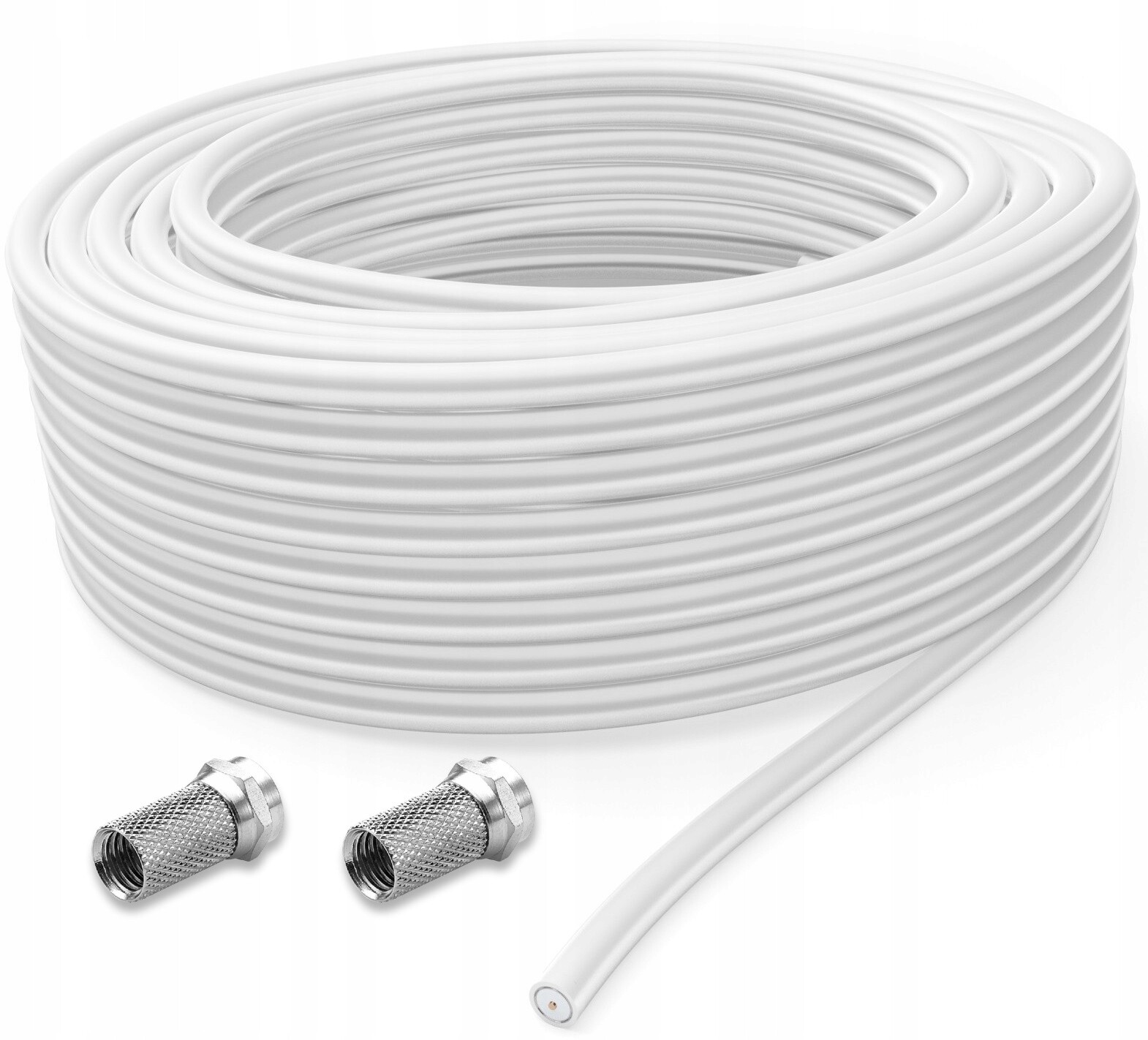 Anténní Koncentrický Kabel 6.8 mm Premium 100% Měď 150 M Zesílená Žíla