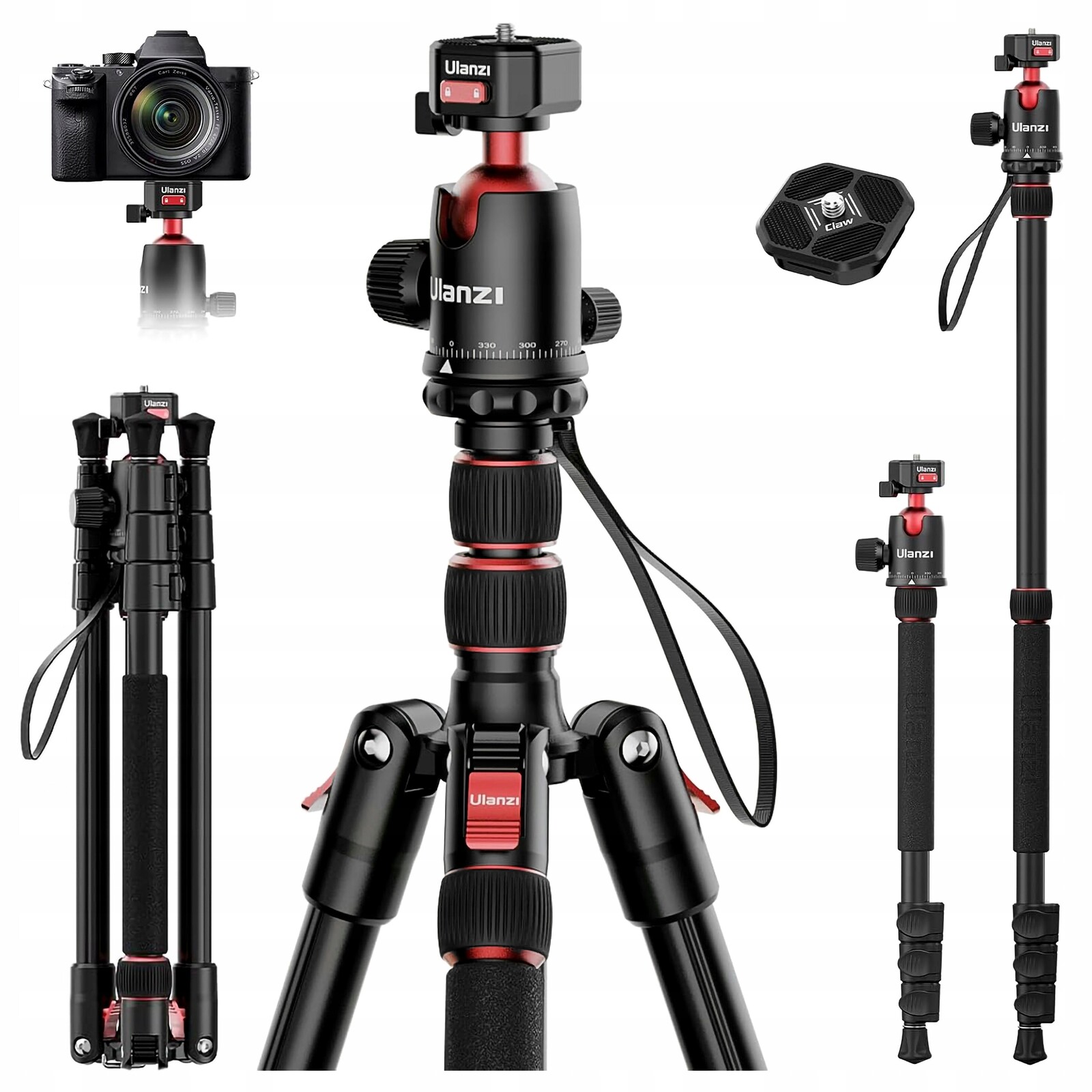 Otočný stativ Ulanzi TT31 s robustní panoramatickou hlavou, nosnost 4 kg