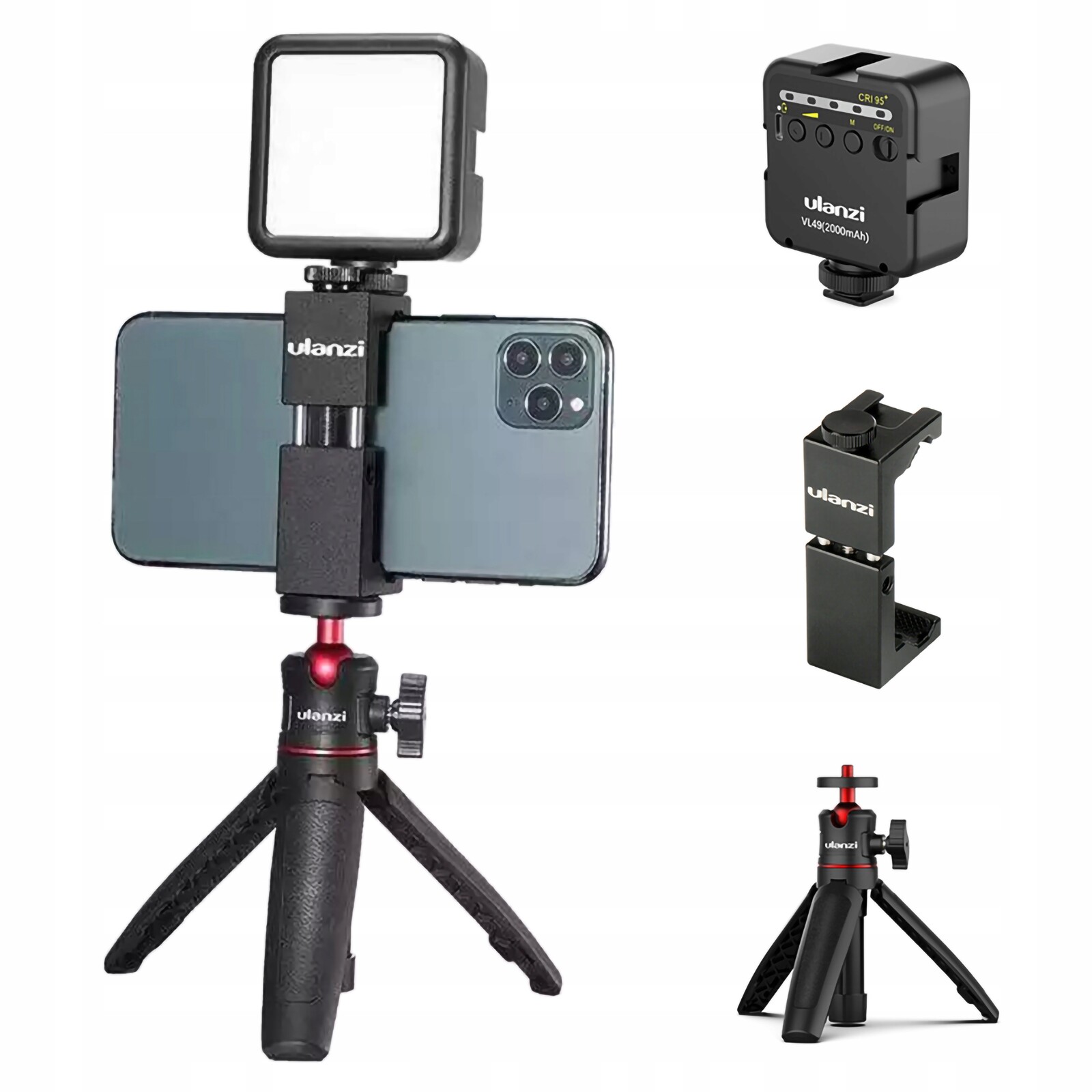 Mobilní sada pro Vlog Ulanzi Vlog Kit 6 stativ držák lampa v pouzdře