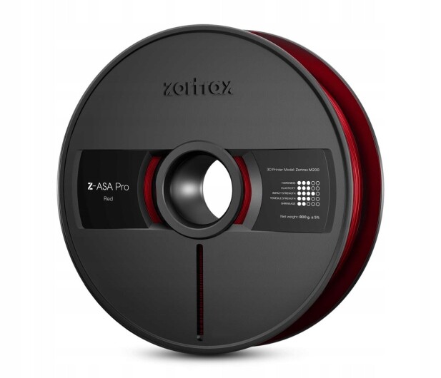 Filament Z-asa Pro Zortrax 1,75 mm červený 800 g