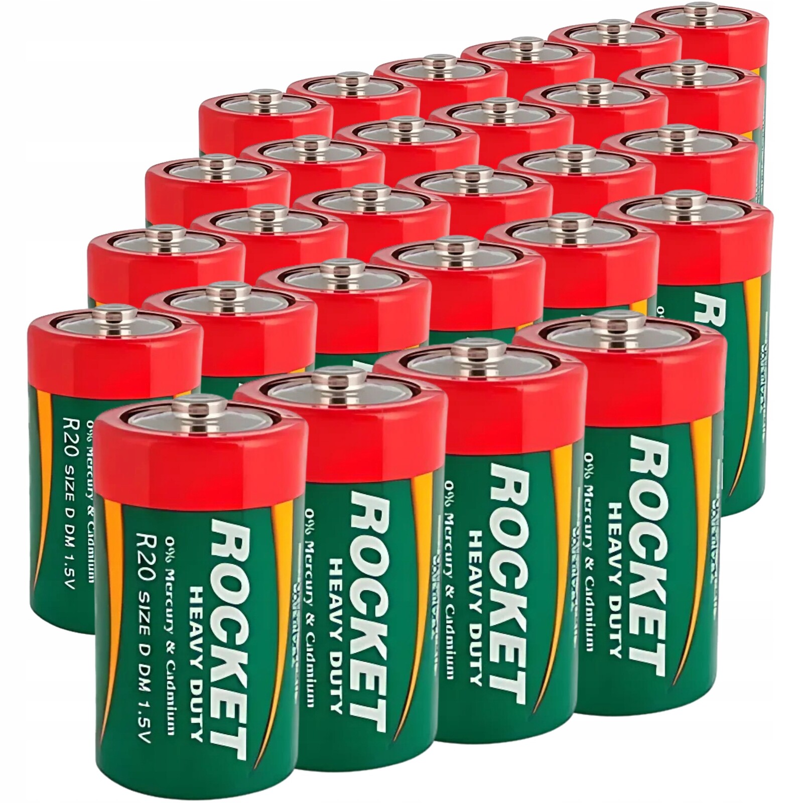 28 Ks Baterie LR20 D R20 Sada Silných Zinko-uhlíkových Tyčinek