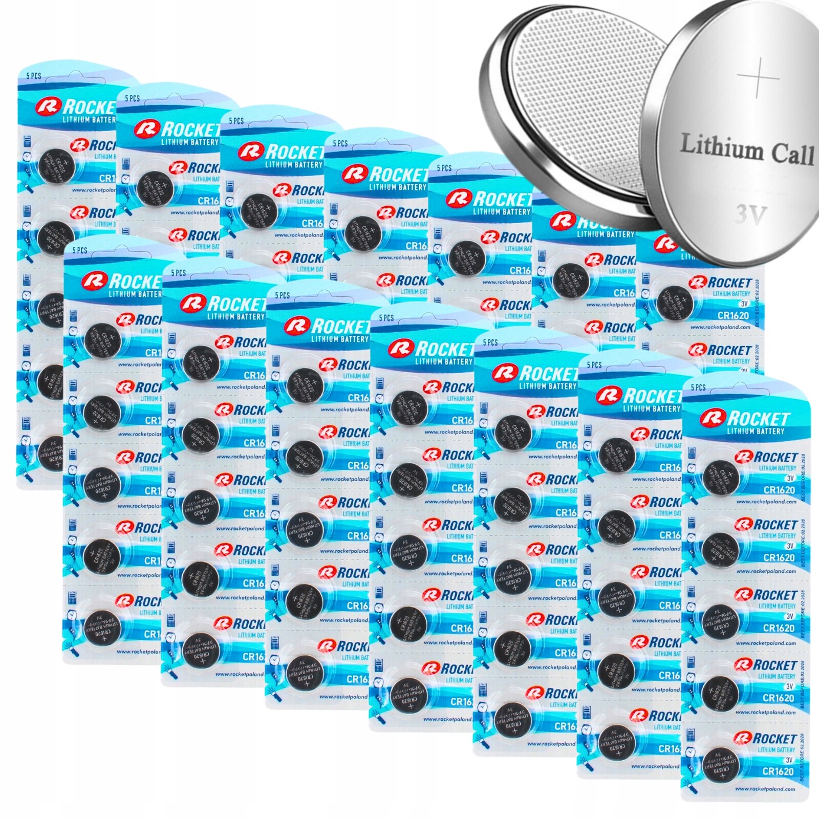 70 X Baterie Lithiová Baterie CR1620 Cr 1620 3V Plochá Knoflíková Malá ECR1620
