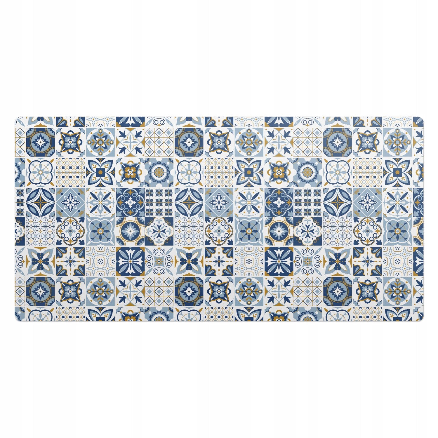 Herní podložka pod myš a klávesnici Dlaždice v retro stylu 100 x 50 cm