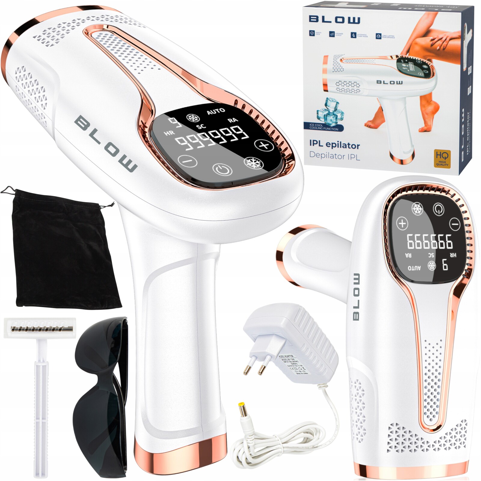 Ipl epilátor Ipl Na Vlasy Těla Bikini Nohou Depilace Bezbolestná