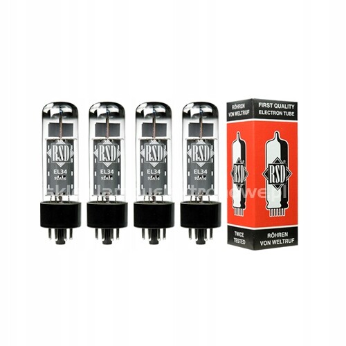 EL34 Rsd – 4 ks – vybraný čtverec