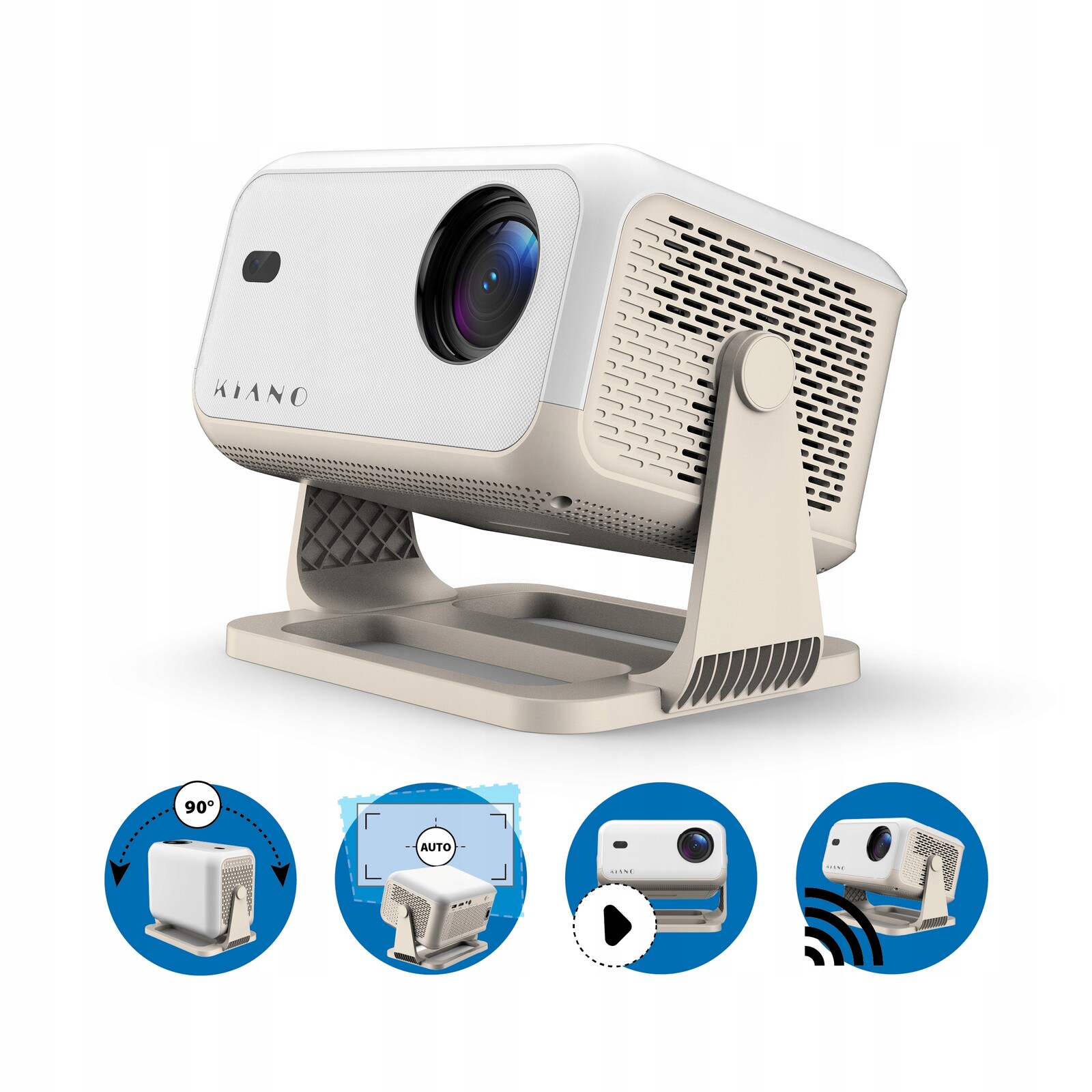 Projektor Kiano KVC01 Smart Led, Airplay, Miracast, 350 Ansi Lumenů