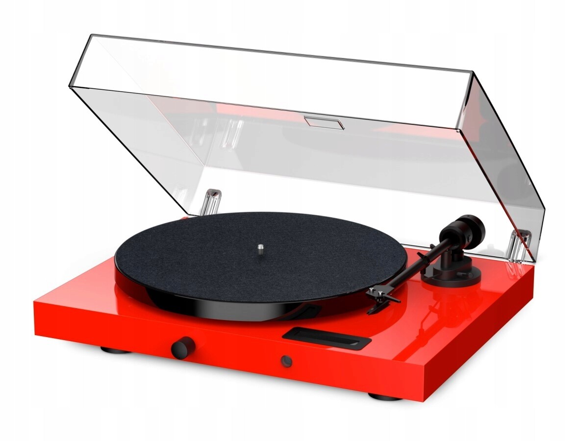 Gramofon Pro-Ject JukeBox E1 OM5e s Bluetooth a červeným klavírem