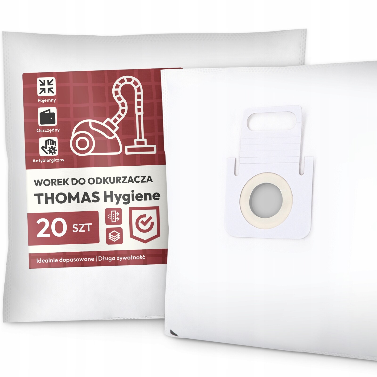 20 x Sáček Do Vysavače Thomas Hygiene Syntetický Sáček Filtrační Sáčky