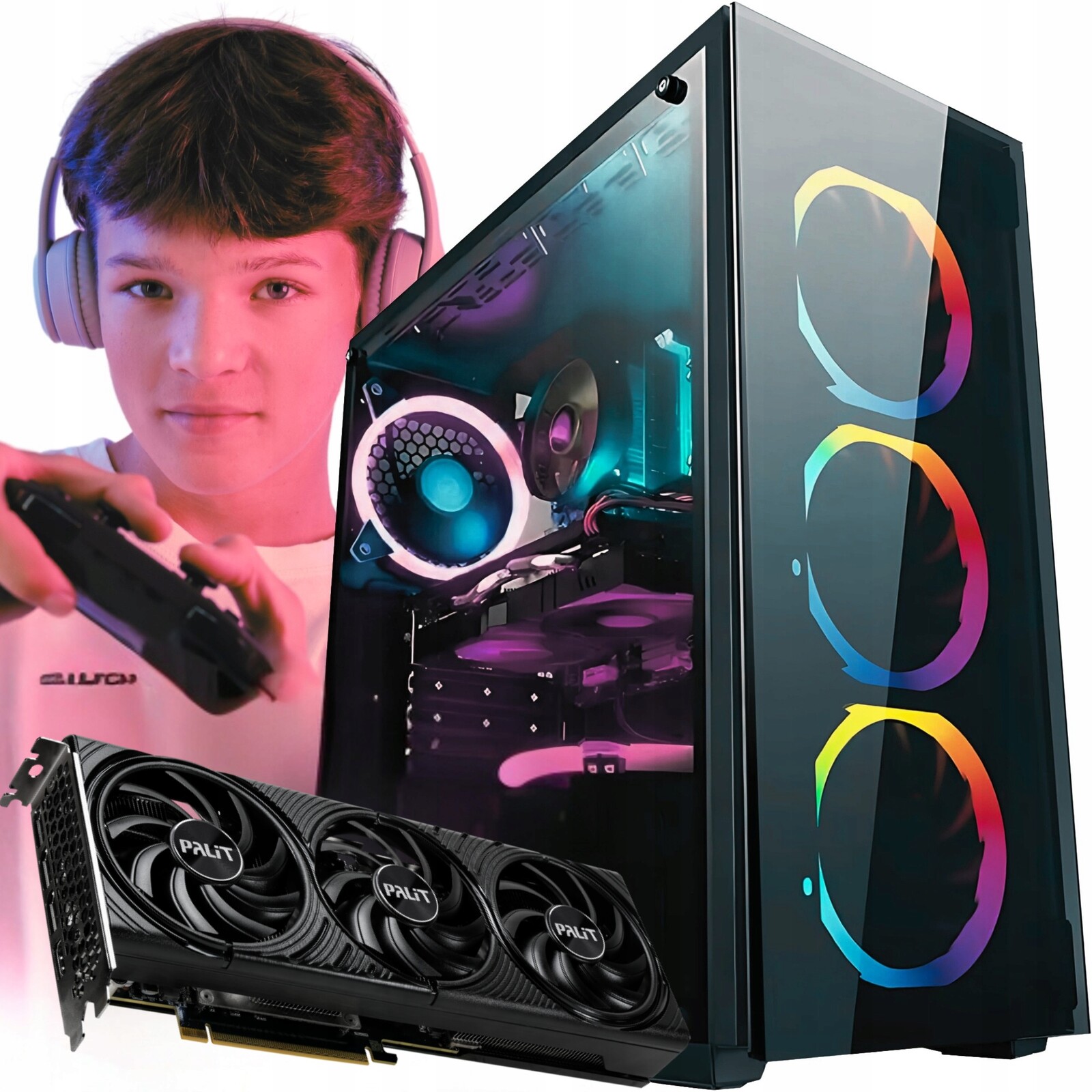 Počítač Gaming Ryzen Amd 8400F Rtx 5070 32GB Ram 1TB Nvme Ssd Windows 11