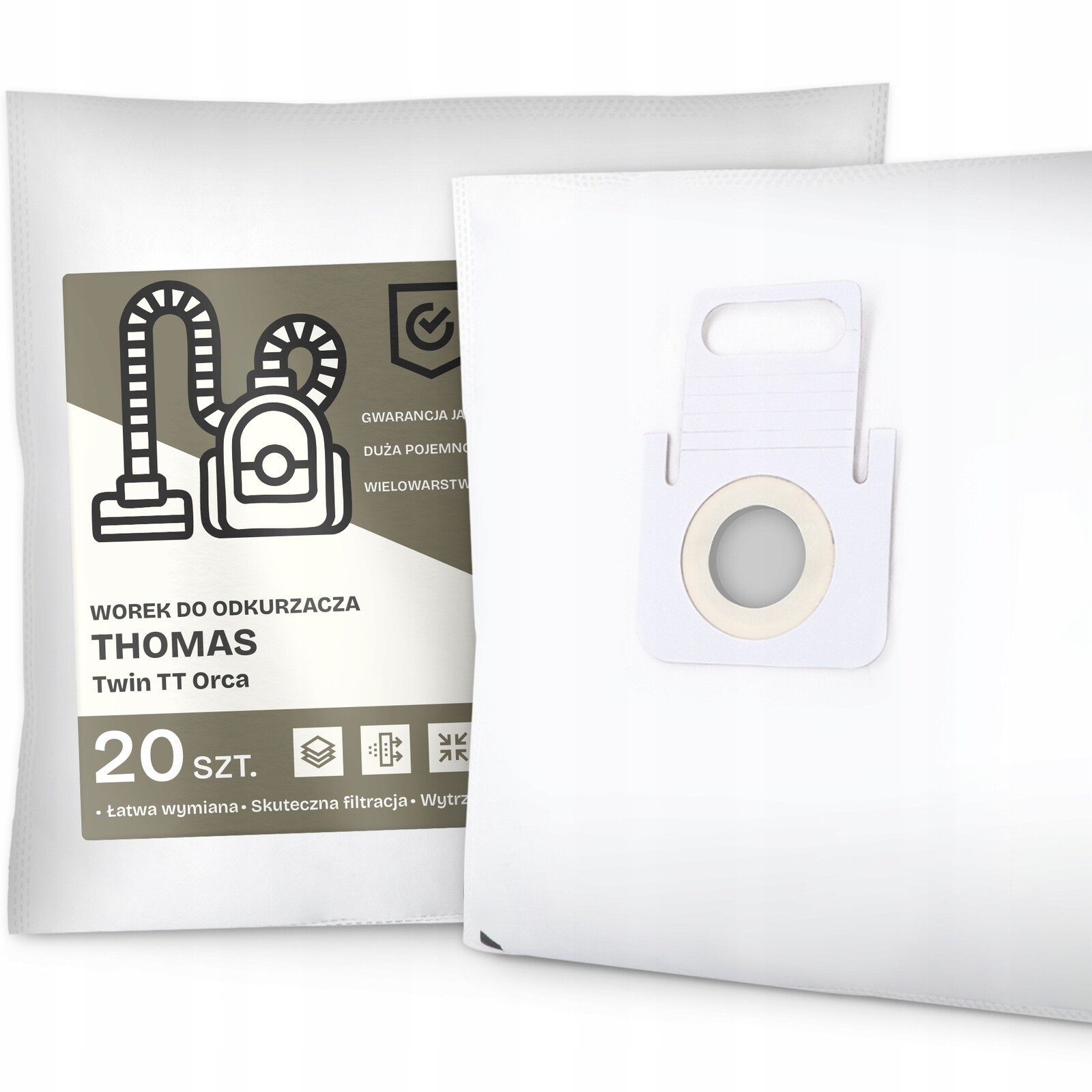 20 x Sáček Do Vysavače Thomas Twin Tt Orca Syntetický Sáček Velké Sáčky