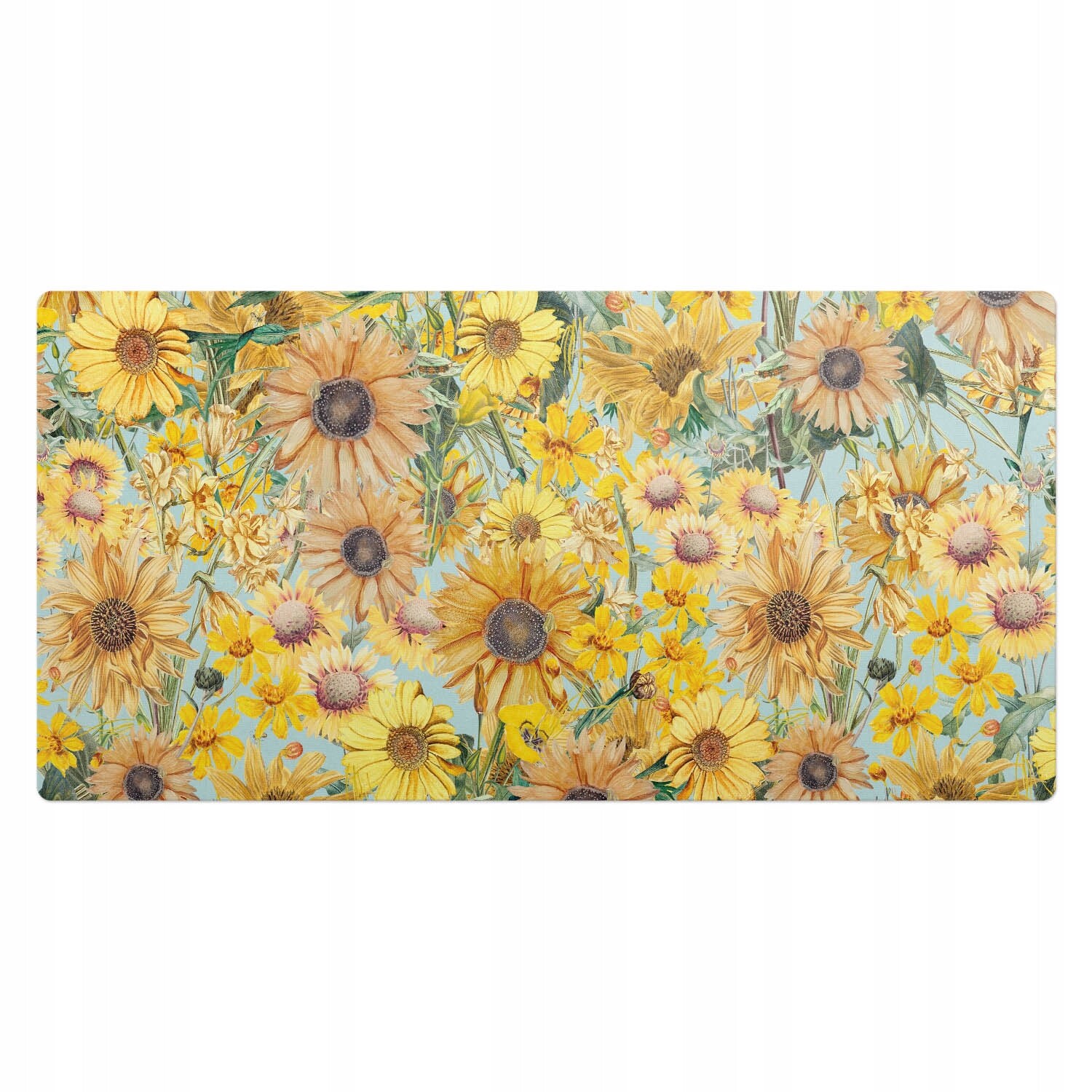 Dekorativní podložka na psací stůl pro práci i studium Květinový luční vzor 100 x 50 cm