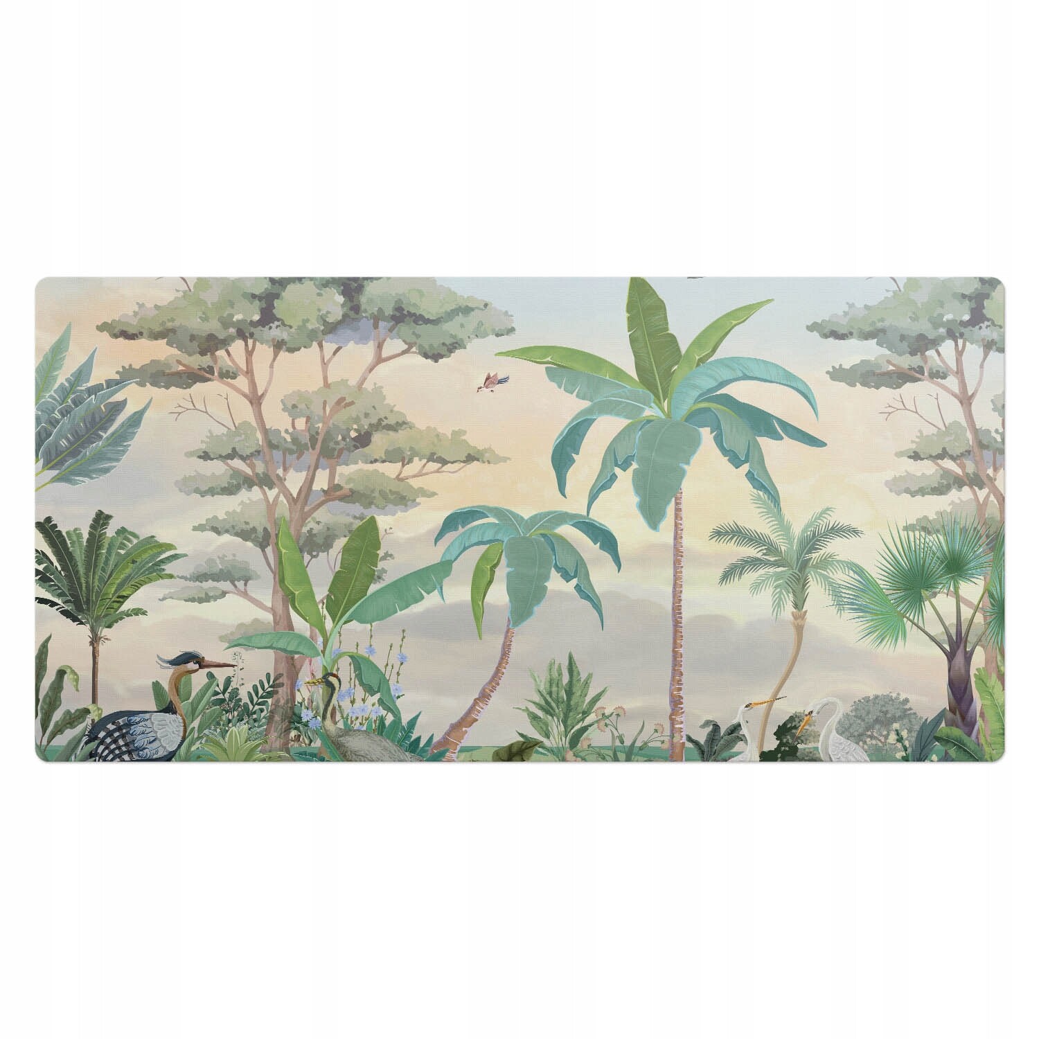 Podložka na psací stůl pod klávesnici a příslušenství Tropická krajina 100x50 cm