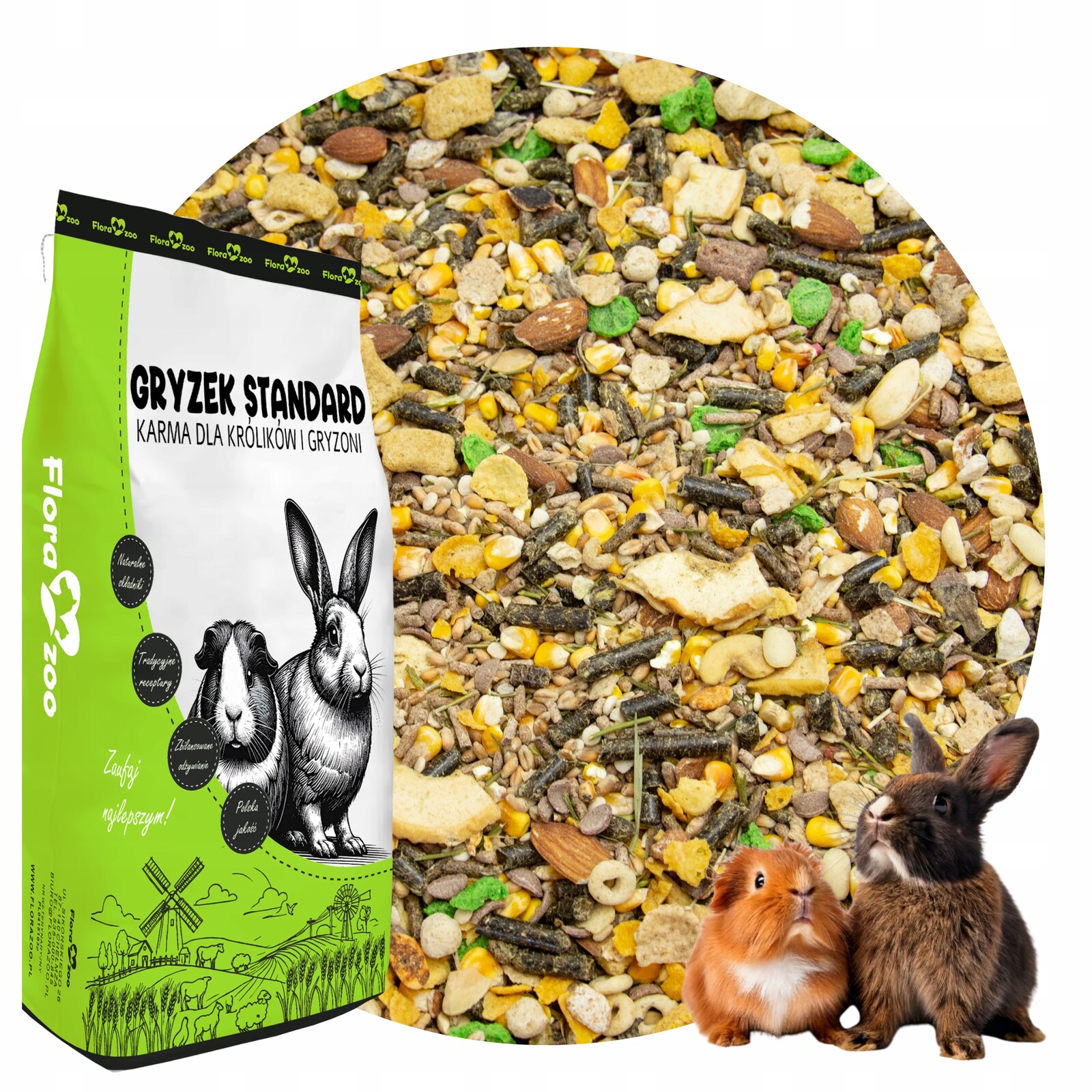 Přírodní Krmivo Krmná Směs Pro Králíka Morčata Křečka Hlodavce Standard