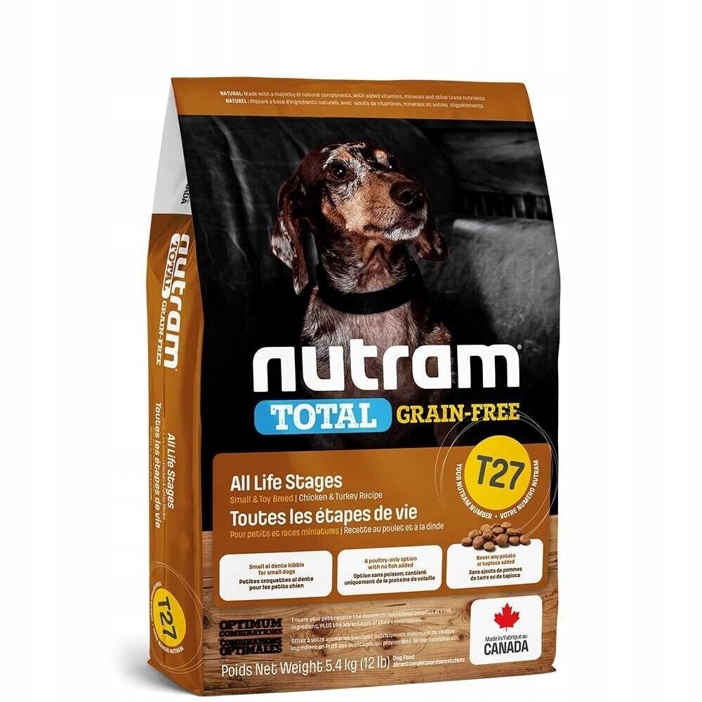 T27 Nutram Grain Free Grain Malé Plemeno Turecko-chic 5,4kg