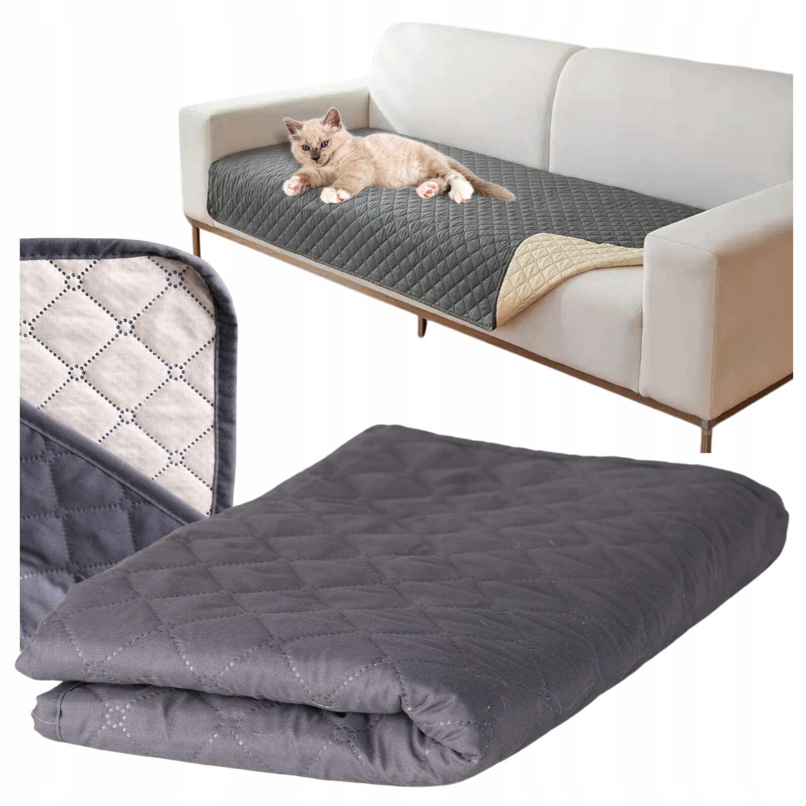 Ochranná podložka na postel pro psa, protiskluzová, voděodolná, 75 x 180 cm