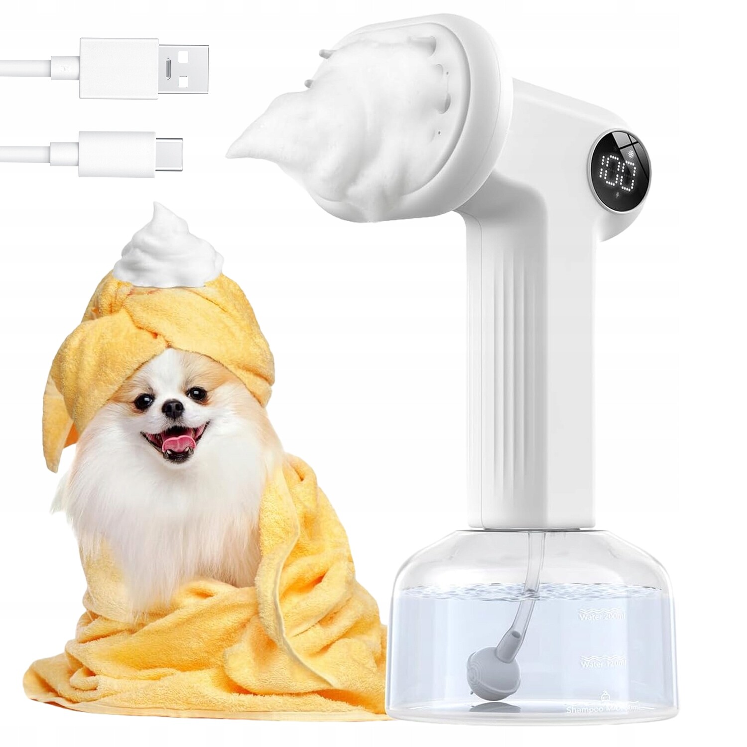 Automatický Dávkovač Pěnového Mýdla Pro Psy S Hustou Bezdrátovou Pěnou