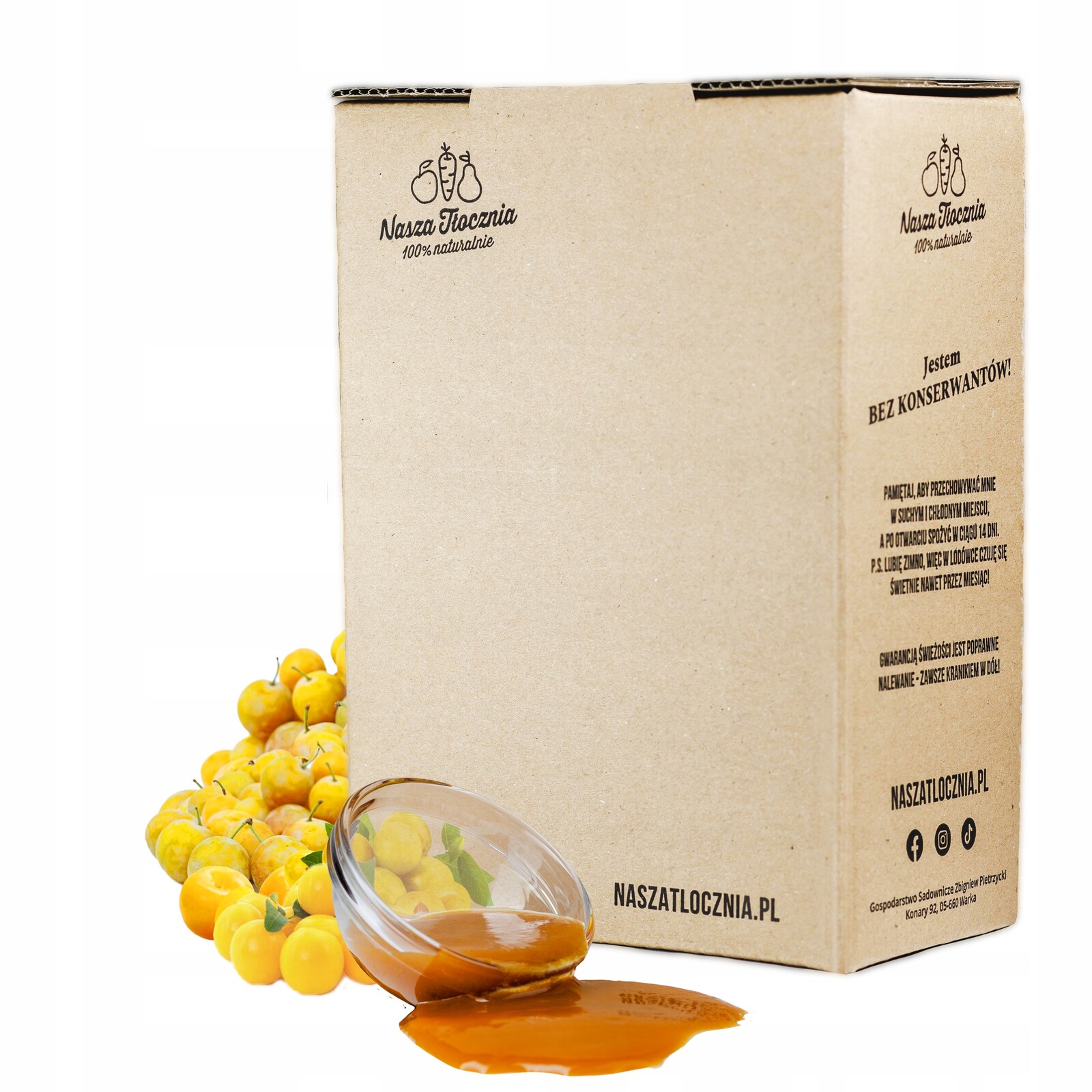 100% pyré mirabelek, pouze pyré mirabelek 23,17 PLN/kg 3kg