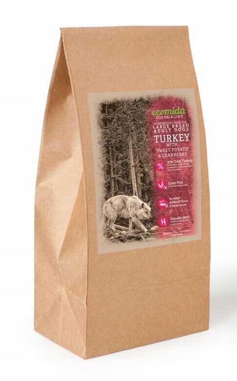 Ecomida Grain Free dospělý pes velké plemeno Hypoallergenic Mono Krůta 15 kg