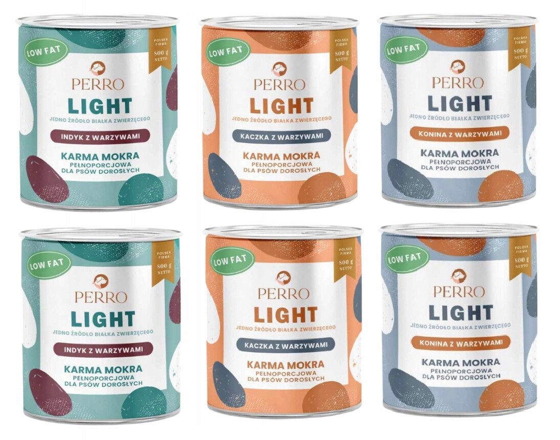 Set Perro Light MIX Chutí 6x800g Monoproteinové Krmivo pro psa