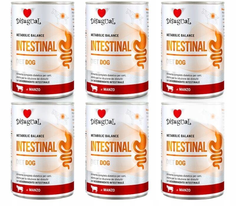 Disugual Psi Krmivo Vlhké Veterinární Intestinal Střeva Hovězí 6x400g