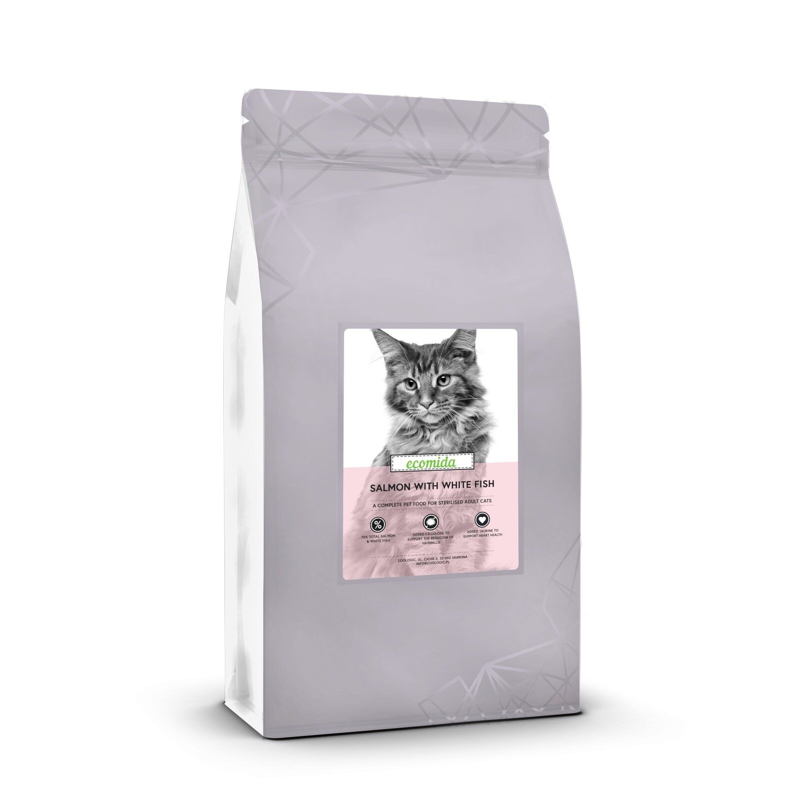 Ecomida Connoiseur Cat Dospělý světlý losos s W