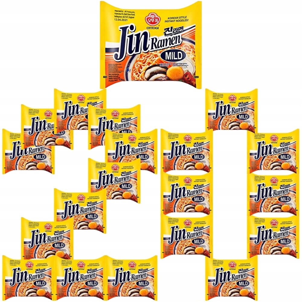 20x Korejská instantní polévka Jin Ramen MILD Jemná 120g Ottogi
