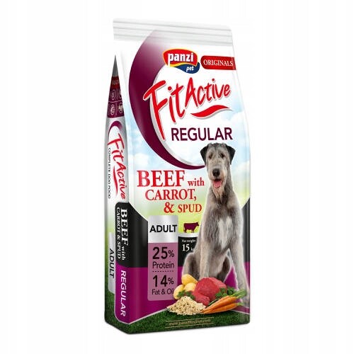 Fit Active Dog Regular Beef krmivo s hovězím masem dospělý pes All Breed 15 kg