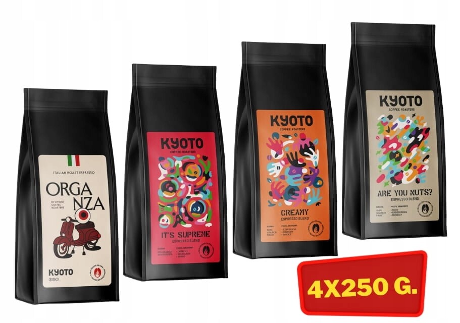 Kyoto Espresso (Degustační sada Blends) 4 x 250 g