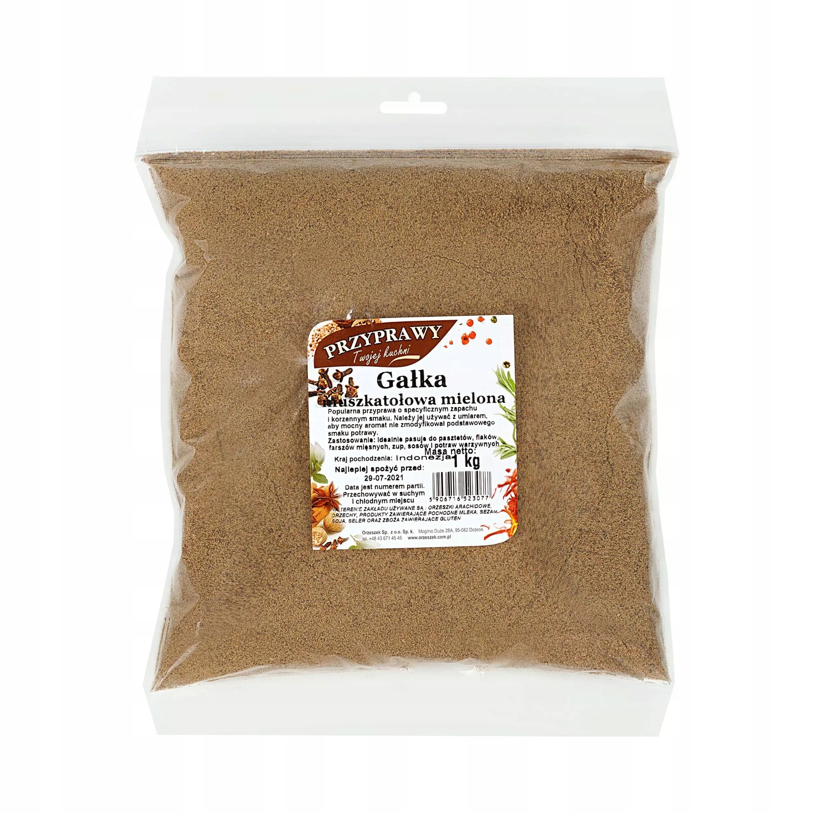 Muškátový oříšek mletý Koření vaší kuchyně 1 kg Do Polévek Omáčky Pokrmů