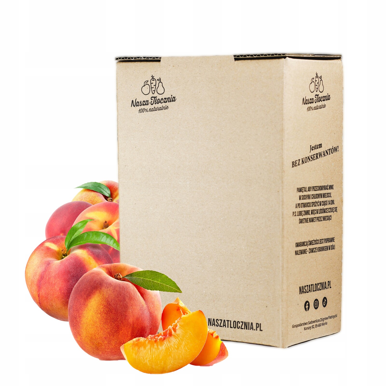 Lisovaná šťáva 100% Broskev bez cukru bez vody Nfc výrobce 3L