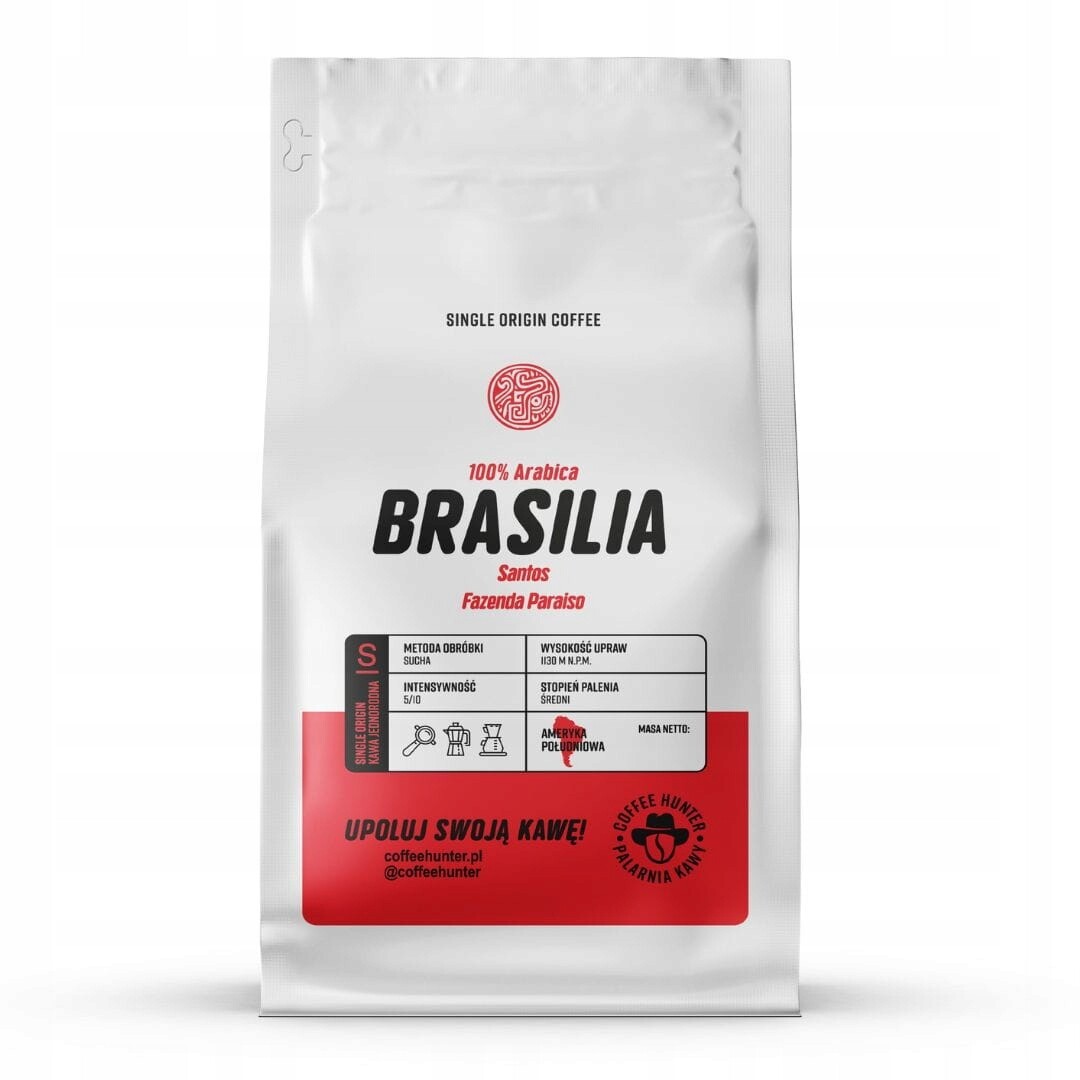 Brasilia Santos Fazenda Paraiso Káva Zrnková 3 x 1 kg